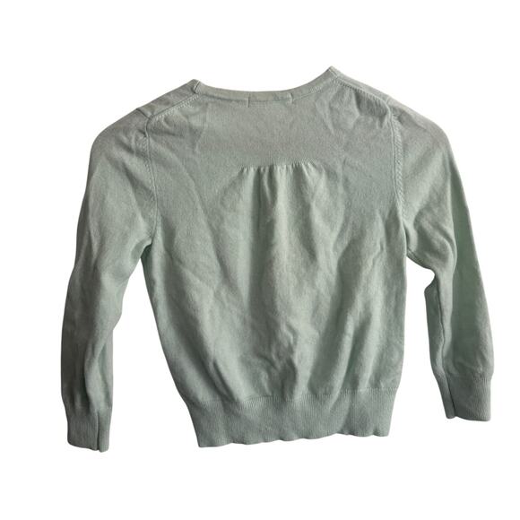 Boden Cashmere Crop Cardigan 4 US 8 UK Mint Green Button Academia Prep Capsule - Picture 2 of 5
